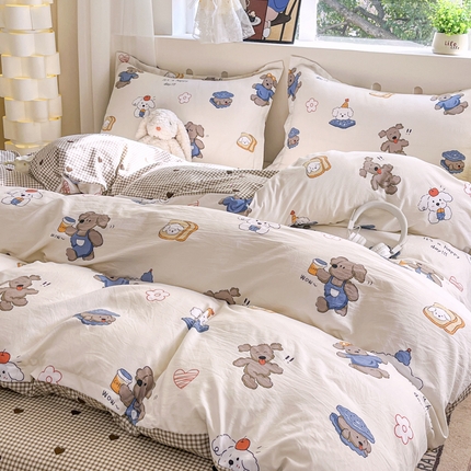 宝薇 2025新款超柔云朵棉四件套 悠闲时光