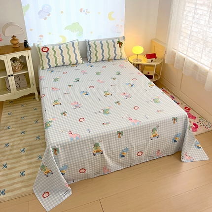 91家纺网 家纺一手货源 找家纺 （总）新款13370纯棉毛巾绣呆萌系列四件套