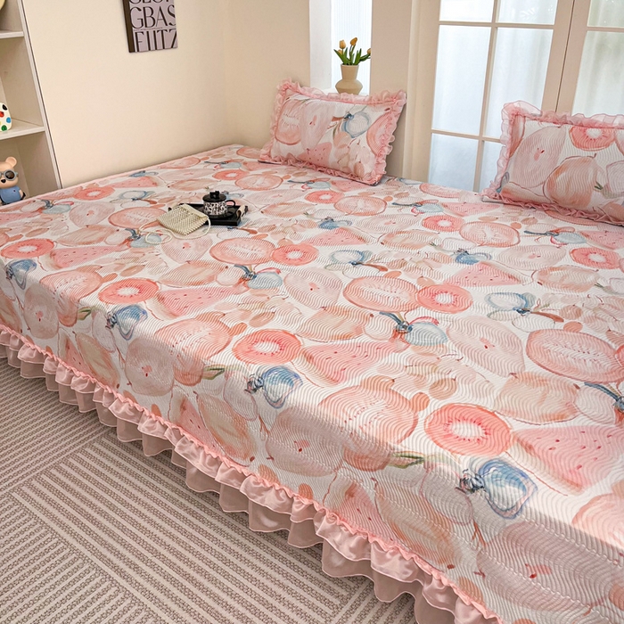 91家纺网 家纺一手货源 找家纺 手艺人家纺 2025新款精美蕾丝花边款夹棉绗缝炕盖榻榻米炕垫防滑炕垫炕盖榻榻米炕垫榻榻米垫床盖榻榻米炕盖炕垫KH01-KH27 KH08