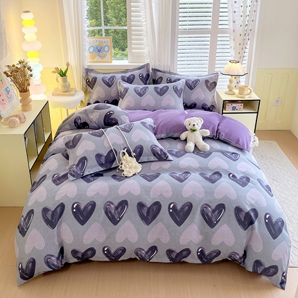 91家纺网 家纺一手货源 找家纺 （总）好亿来 2025新款植物羊绒加厚斜纹磨毛四件套