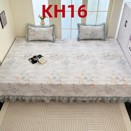 手艺人家纺 2025新款精美蕾丝花边款夹棉绗缝炕盖榻榻米炕垫防滑炕垫炕盖榻榻米炕垫榻榻米垫床盖榻榻米炕盖炕垫KH01-KH27 KH16