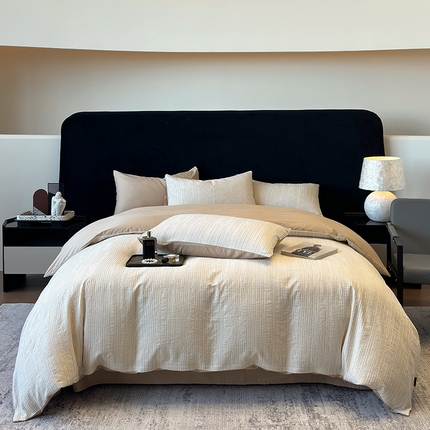 91家纺网 家纺一手货源 找家纺 （总）家居1号2025新款13372全棉提花四件套--简爱系列