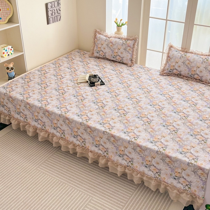 91家纺网 家纺一手货源 找家纺 手艺人家纺 2025新款精美蕾丝花边款夹棉绗缝炕盖榻榻米炕垫防滑炕垫炕盖榻榻米炕垫榻榻米垫床盖榻榻米炕盖炕垫KH01-KH27 KH02