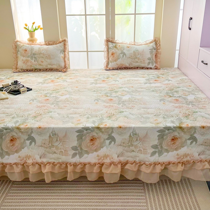 91家纺网 家纺一手货源 找家纺 手艺人家纺 2025新款精美蕾丝花边款夹棉绗缝炕盖榻榻米炕垫防滑炕垫炕盖榻榻米炕垫榻榻米垫床盖榻榻米炕盖炕垫KH01-KH27 KH06