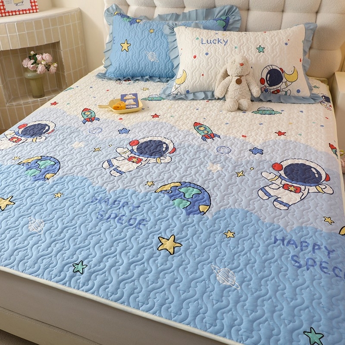 91家纺网 家纺一手货源 找家纺 美达家纺2025新款全棉夹棉床垫 太空卫士