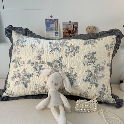 91家纺网 家纺一手货源 找家纺 （总）百寐 2025新款全棉韩版花边夹棉枕套50×80/48×74/40×60三层吸汗保护枕芯单人枕芯保护套