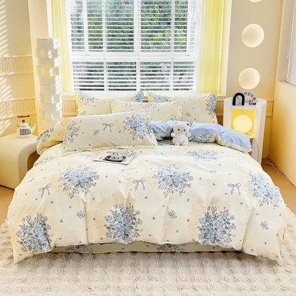 91家纺网 家纺一手货源 找家纺 （总1）安逸家纺 12868 新款全棉床单四件套学生宿舍纯棉床单款三件套