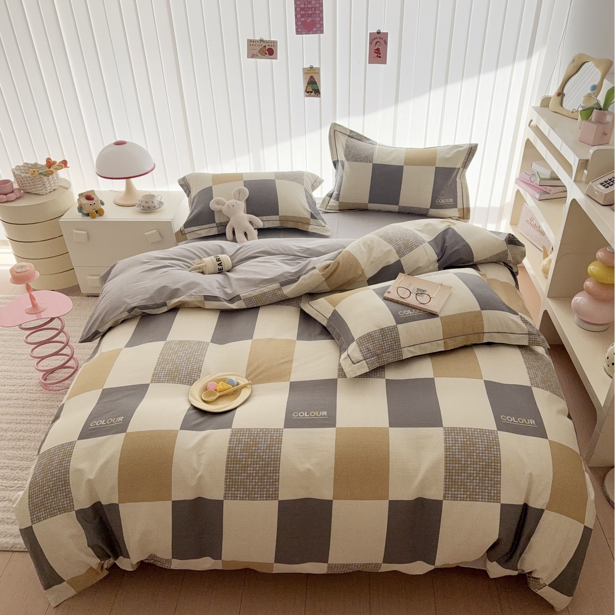 91家纺网 家纺一手货源 找家纺 于果 2025新款全棉13370四件套 雅格