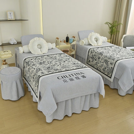 91家纺网 家纺一手货源 找家纺 （总）不打烊家纺 2025新款贡棉美 容床罩印花款-花千城（支持logo定制）,花千城米白色拼绿色,花千城米白色拼灰色,花千城米白色,花千城卡其色拼灰色,花千城灰色,花千城米白色拼玉色,花千城玉色,花千城卡其色,花千城米白色拼卡其色,花千城灰色拼绿色,花千城绿色,花千城绿色拼灰色