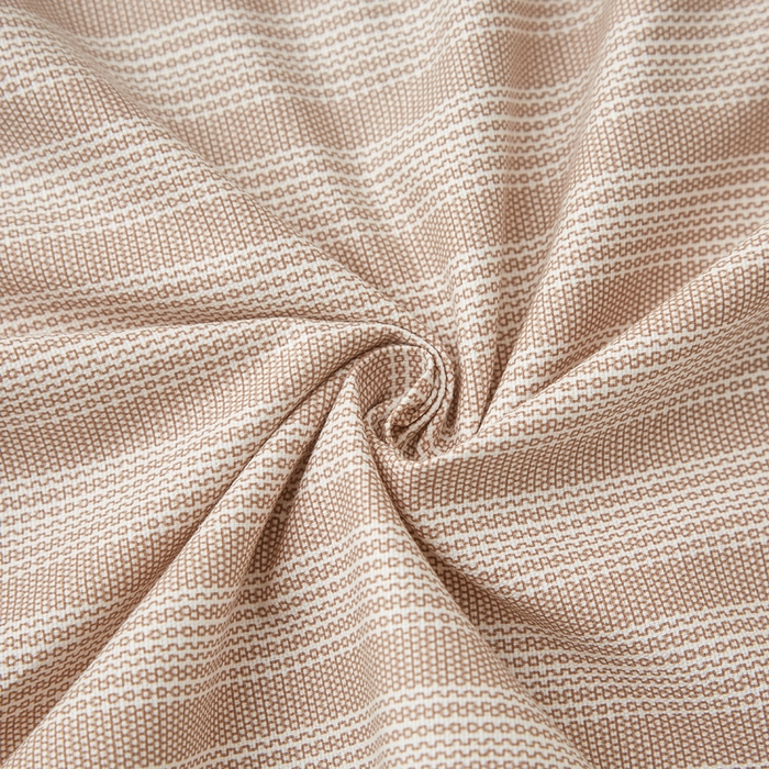 91家纺网 家纺一手货源 找家纺 慕梵家居 2025新款全棉老粗布床笠系列 全棉老粗布-密条咖