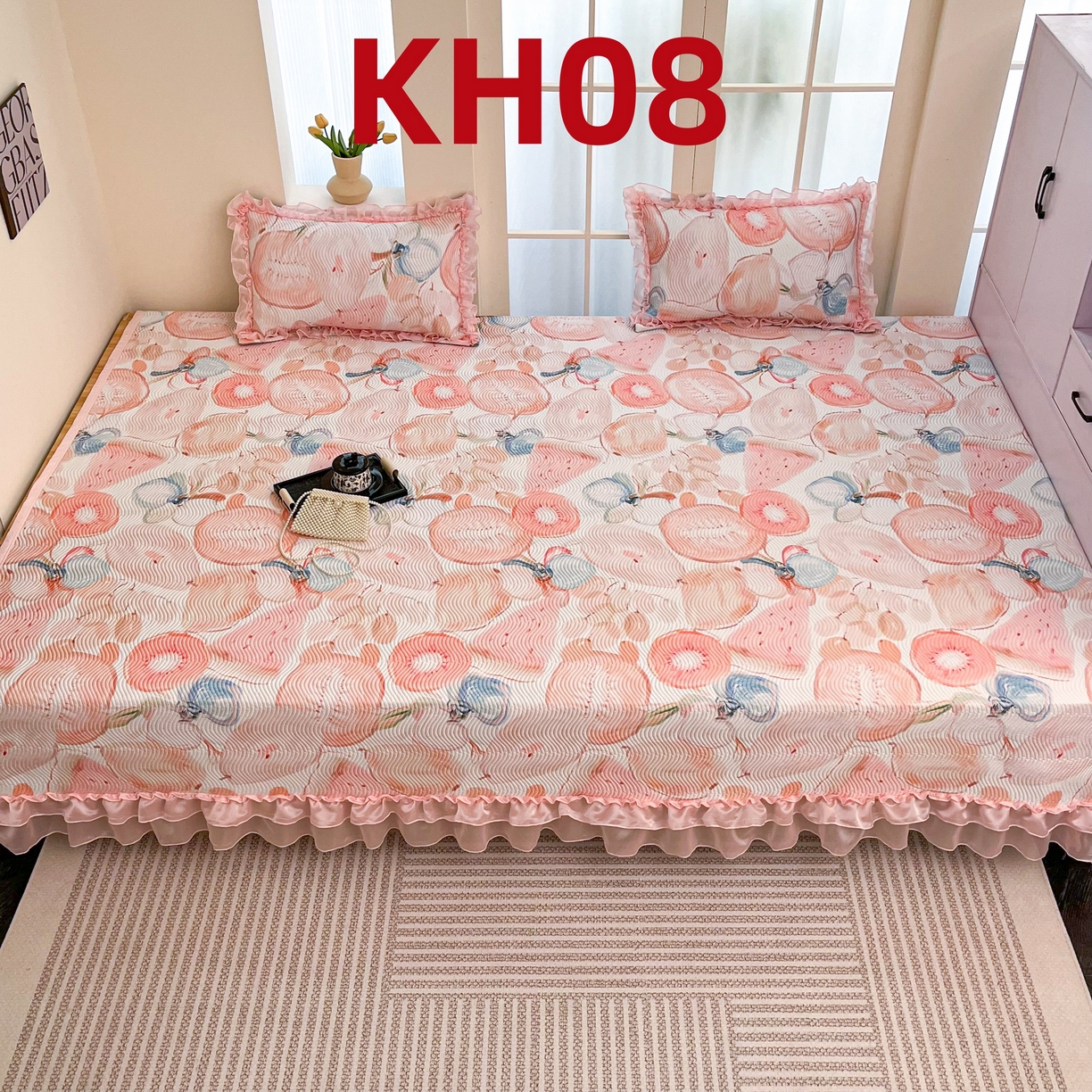 91家纺网 家纺一手货源 找家纺 手艺人家纺 2025新款精美蕾丝花边款夹棉绗缝炕盖榻榻米炕垫防滑炕垫炕盖榻榻米炕垫榻榻米垫床盖榻榻米炕盖炕垫KH01-KH27 KH08