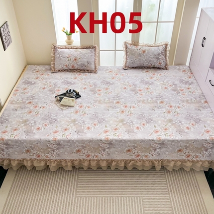 手艺人家纺 2025新款精美蕾丝花边款夹棉绗缝炕盖榻榻米炕垫防滑炕垫炕盖榻榻米炕垫榻榻米垫床盖榻榻米炕盖炕垫KH01-KH27 KH05