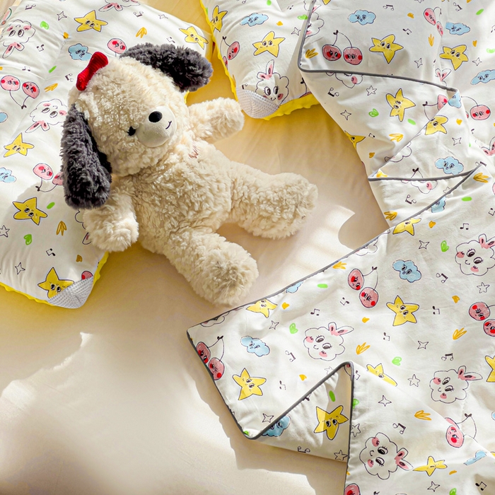 91家纺网 家纺一手货源 找家纺 十九色 2025新款全棉13372ins儿童夏被 小星星