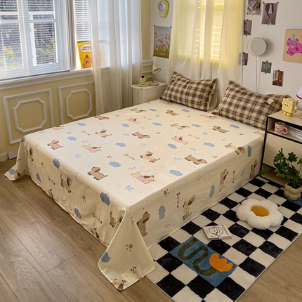 91家纺网 家纺一手货源 找家纺 （总）新款13370纯棉毛巾绣呆萌系列四件套