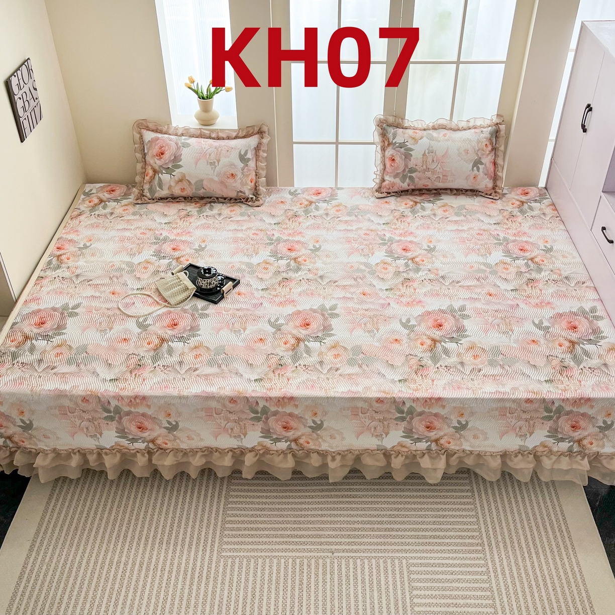 91家纺网 家纺一手货源 找家纺 手艺人家纺 2025新款精美蕾丝花边款夹棉绗缝炕盖榻榻米炕垫防滑炕垫炕盖榻榻米炕垫榻榻米垫床盖榻榻米炕盖炕垫KH01-KH27 KH07