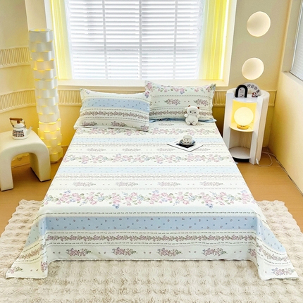 91家纺网 家纺一手货源 找家纺 （总1）安逸家纺 12868 新款全棉床单学生宿舍纯棉单床单