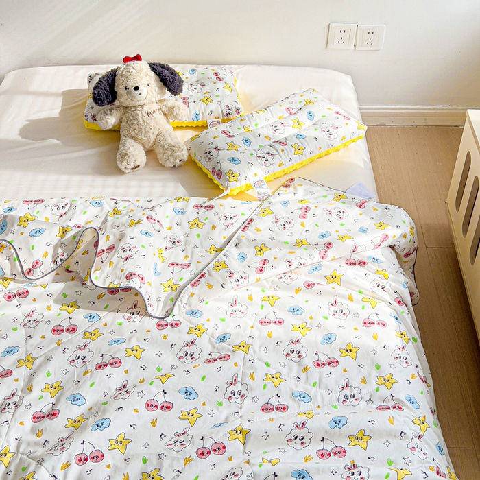 91家纺网 家纺一手货源 找家纺 十九色 2025新款全棉13372ins儿童夏被 小星星