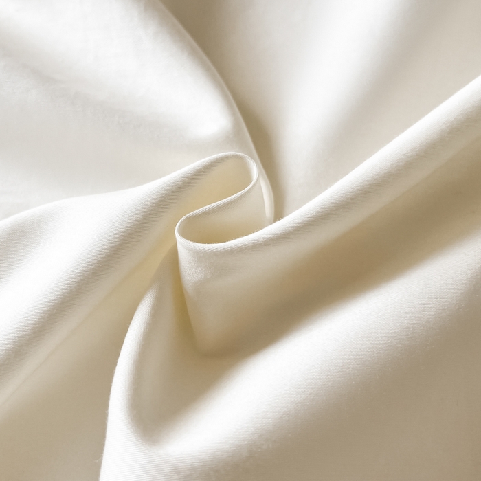 91家纺网 家纺一手货源 找家纺 瑞驰家纺 2025新款长绒棉绣花莱桉系列四件套 莱桉-贝壳白