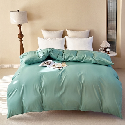 期遇2025新款13374纯色全棉被套 苹果绿