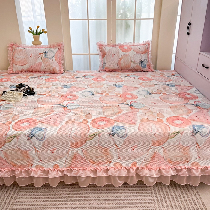 91家纺网 家纺一手货源 找家纺 手艺人家纺 2025新款精美蕾丝花边款夹棉绗缝炕盖榻榻米炕垫防滑炕垫炕盖榻榻米炕垫榻榻米垫床盖榻榻米炕盖炕垫KH01-KH27 KH08