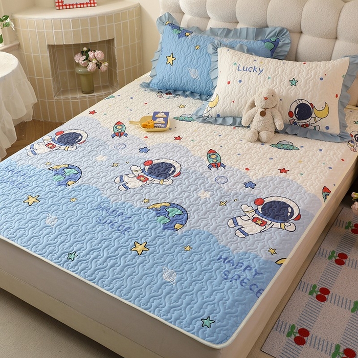 91家纺网 家纺一手货源 找家纺 美达家纺2025新款全棉夹棉床垫 太空卫士