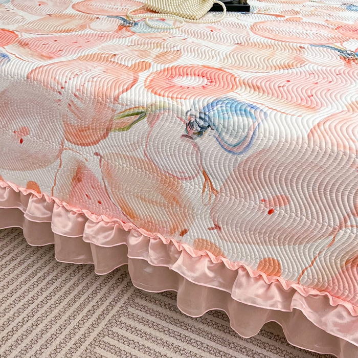 91家纺网 家纺一手货源 找家纺 手艺人家纺 2025新款精美蕾丝花边款夹棉绗缝炕盖榻榻米炕垫防滑炕垫炕盖榻榻米炕垫榻榻米垫床盖榻榻米炕盖炕垫KH01-KH27 KH08