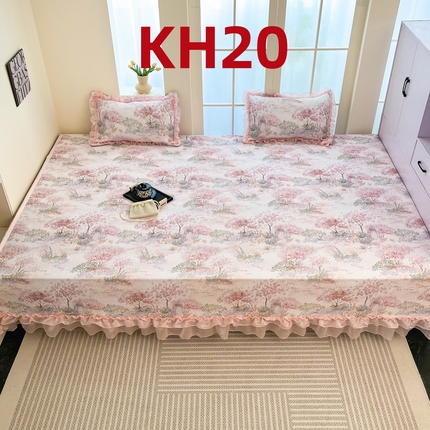 手艺人家纺 2025新款精美蕾丝花边款夹棉绗缝炕盖榻榻米炕垫防滑炕垫炕盖榻榻米炕垫榻榻米垫床盖榻榻米炕盖炕垫KH01-KH27 KH20