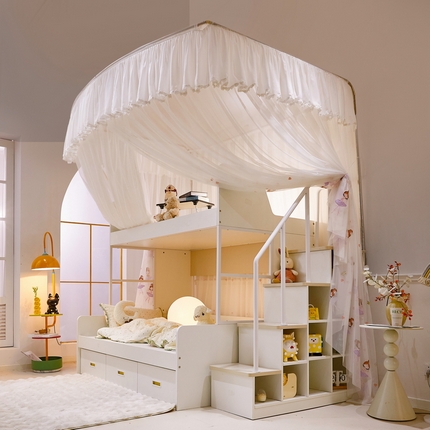 夏彩 2025新款雪纺子母一体式伸缩蚊帐-88623 88623-花开曼舞