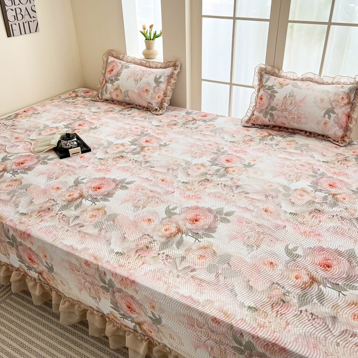 91家纺网 家纺一手货源 找家纺 手艺人家纺 2025新款精美蕾丝花边款夹棉绗缝炕盖榻榻米炕垫防滑炕垫炕盖榻榻米炕垫榻榻米垫床盖榻榻米炕盖炕垫KH01-KH27 KH07