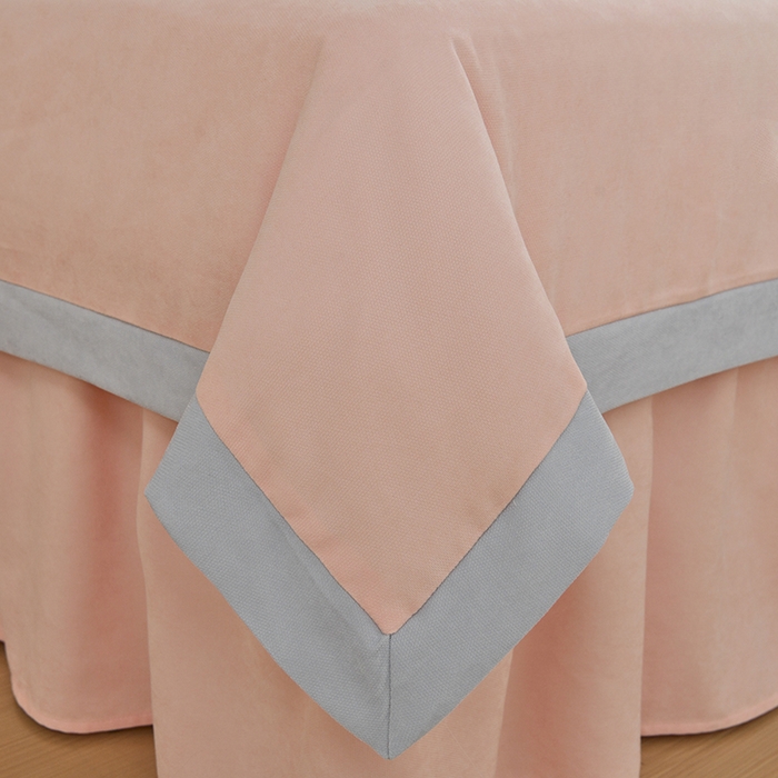 91家纺网 家纺一手货源 找家纺 不打烊家纺 2025新款贡棉美 容床罩印花款-花千城（支持logo定制）花千城玉色