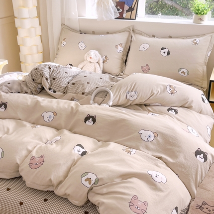 宝薇 2025新款超柔云朵棉四件套 快乐伙伴