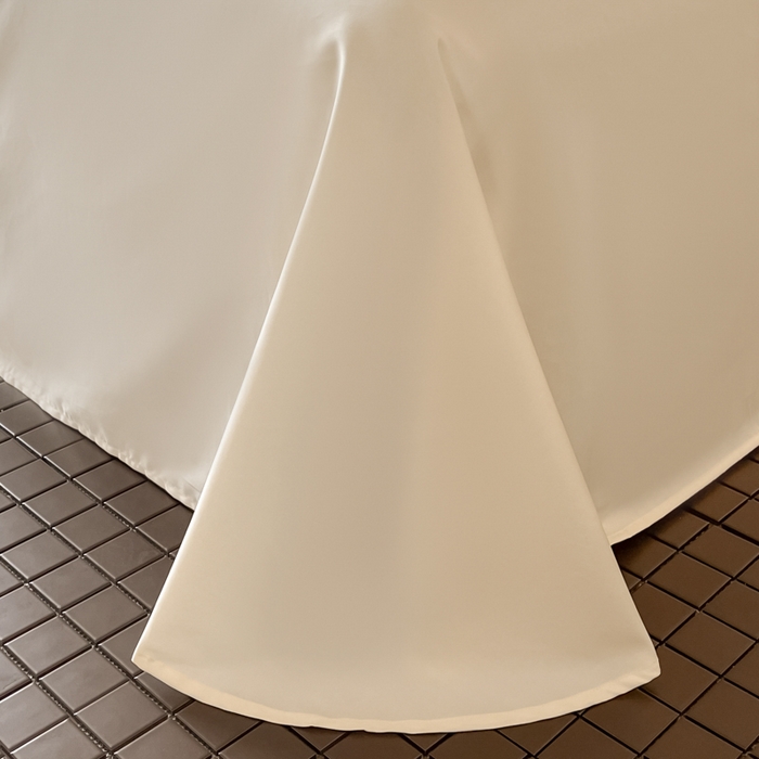 91家纺网 家纺一手货源 找家纺 瑞驰家纺 2025新款长绒棉绣花莱桉系列四件套 莱桉-驼褐