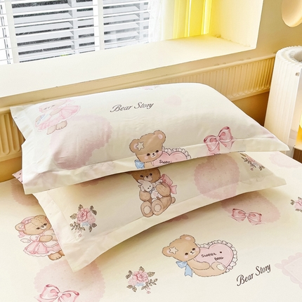 91家纺网 家纺一手货源 找家纺 （总1）安逸家纺 12868 新款全棉枕套学生纯棉单枕套48x74一对