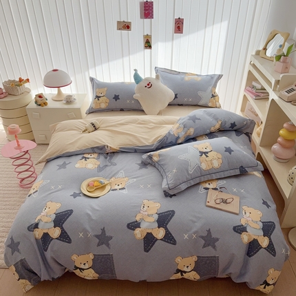 于果 2025新款全棉13370四件套 星空宝贝