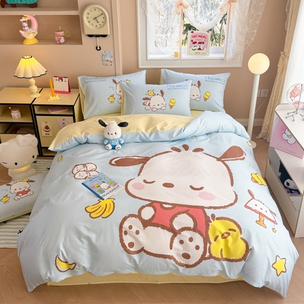 91家纺网 家纺一手货源 找家纺 （总）2025沐辰家居-新款全棉大版三丽鸥印花套件