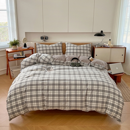 91家纺网 家纺一手货源 找家纺 曼陀罗2025新款无印风被套单品 艾文绿