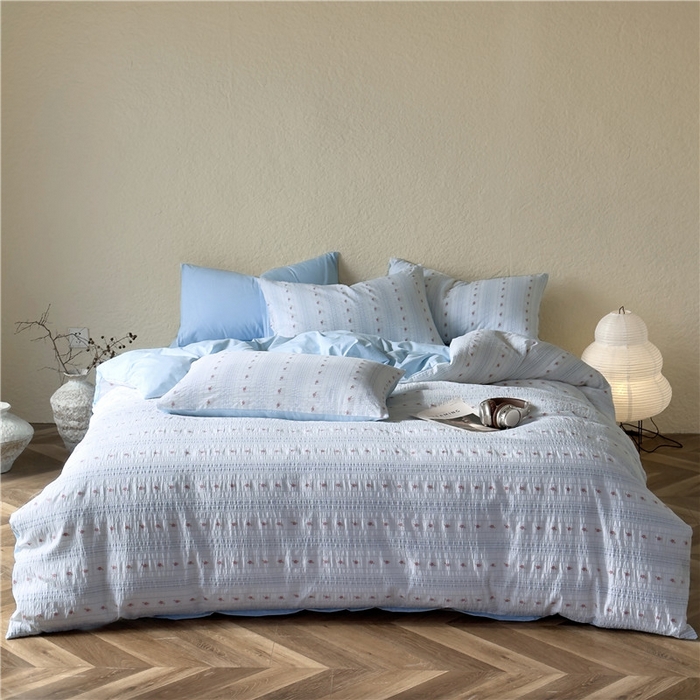 91家纺网 家纺一手货源 找家纺 （总）琪格格纺织 2025新款美式田园色织提花系列四件套