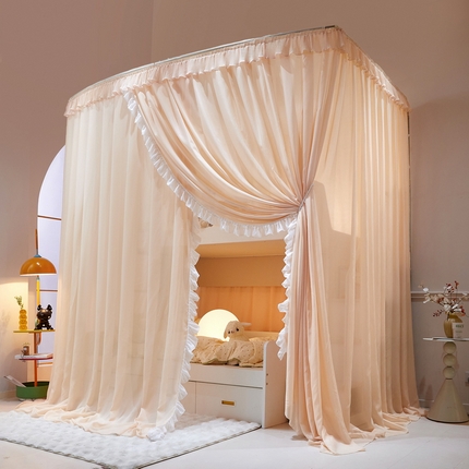 91家纺网 家纺一手货源 找家纺 （总）夏彩 2025新款雪纺子母一体式伸缩蚊帐-88623