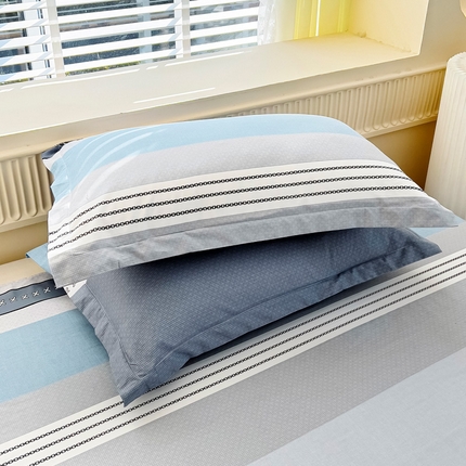 91家纺网 家纺一手货源 找家纺 （总1）安逸家纺 12868 新款全棉枕套学生纯棉单枕套48x74一对