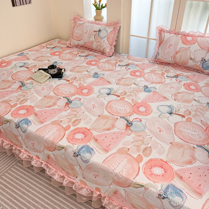 91家纺网 家纺一手货源 找家纺 手艺人家纺 2025新款精美蕾丝花边款夹棉绗缝炕盖榻榻米炕垫防滑炕垫炕盖榻榻米炕垫榻榻米垫床盖榻榻米炕盖炕垫KH01-KH27 KH08