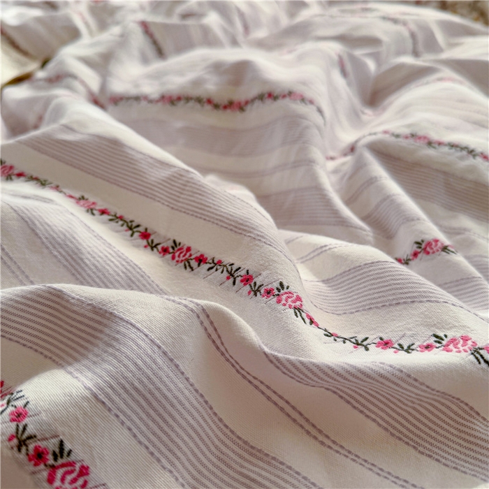 91家纺网 家纺一手货源 找家纺 （总）琪格格纺织 2025新款美式田园色织提花系列四件套