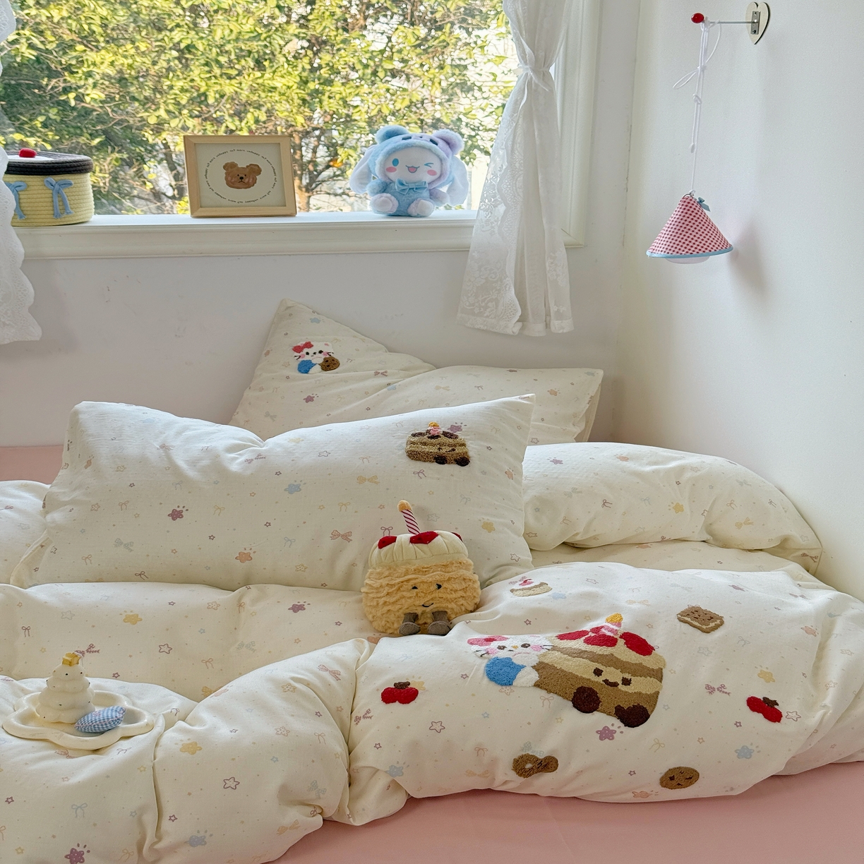 91家纺网 家纺一手货源 找家纺 （总）澳萝拉2025春夏新款全棉纯棉双层纱毛巾绣四件套