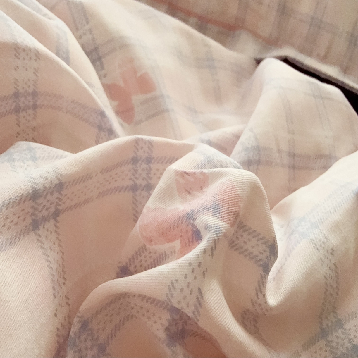 91家纺网 家纺一手货源 找家纺 于果 2025新款全棉13370四件套 格子蝴蝶结