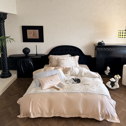 91家纺网 家纺一手货源 找家纺 初拾 -100s澳棉绣花-邂逅 甜杏米