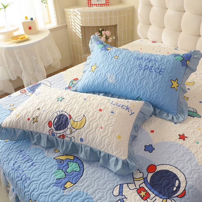 91家纺网 家纺一手货源 找家纺 （总）美达家纺2025新款全棉蕾丝边单床盖