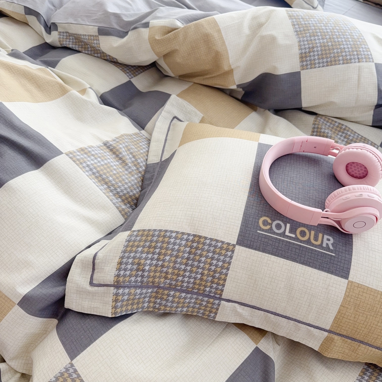 91家纺网 家纺一手货源 找家纺 于果 2025新款全棉13370四件套 雅格