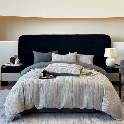 家居1号2025新款13372全棉提花四件套--简爱系列 简爱-灰