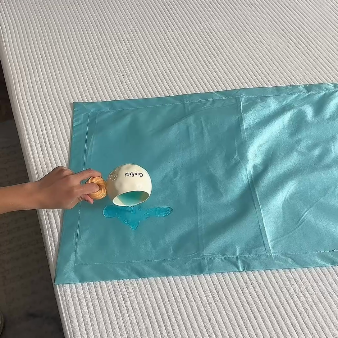 91家纺网 家纺一手货源 找家纺 （总）梦舒羽2025新款防水冰丝纯色双人枕套情侣1.8m枕芯套内胆套