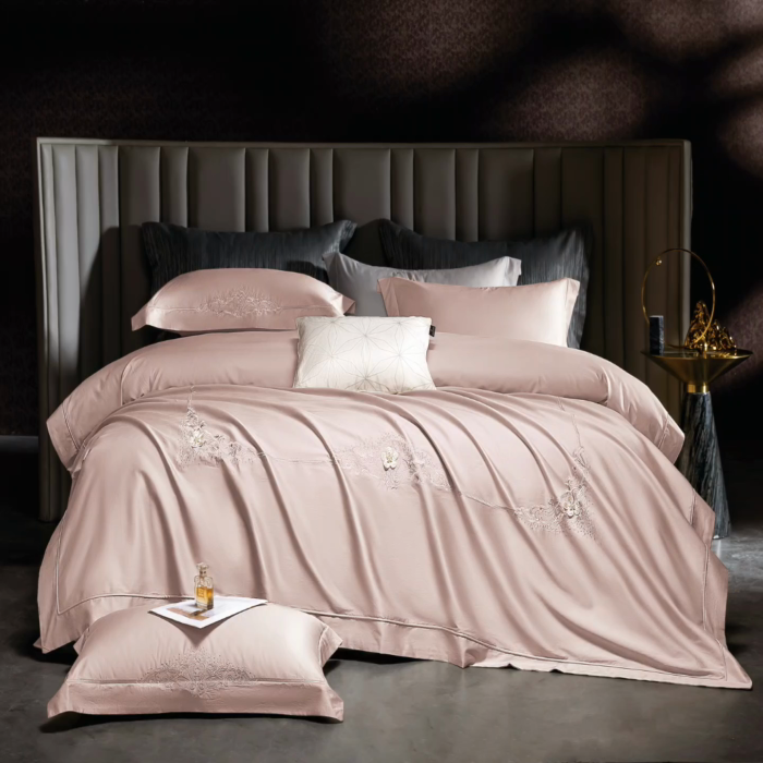 91家纺网 家纺一手货源 找家纺 （总）诗黛尔2025春夏新款全棉长绒棉刺绣四件套--巴洛克系列