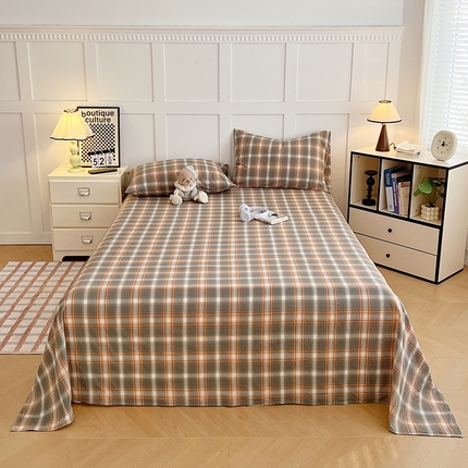 91家纺网 家纺一手货源 找家纺 曼陀罗2025新款无印风床单 米咖格